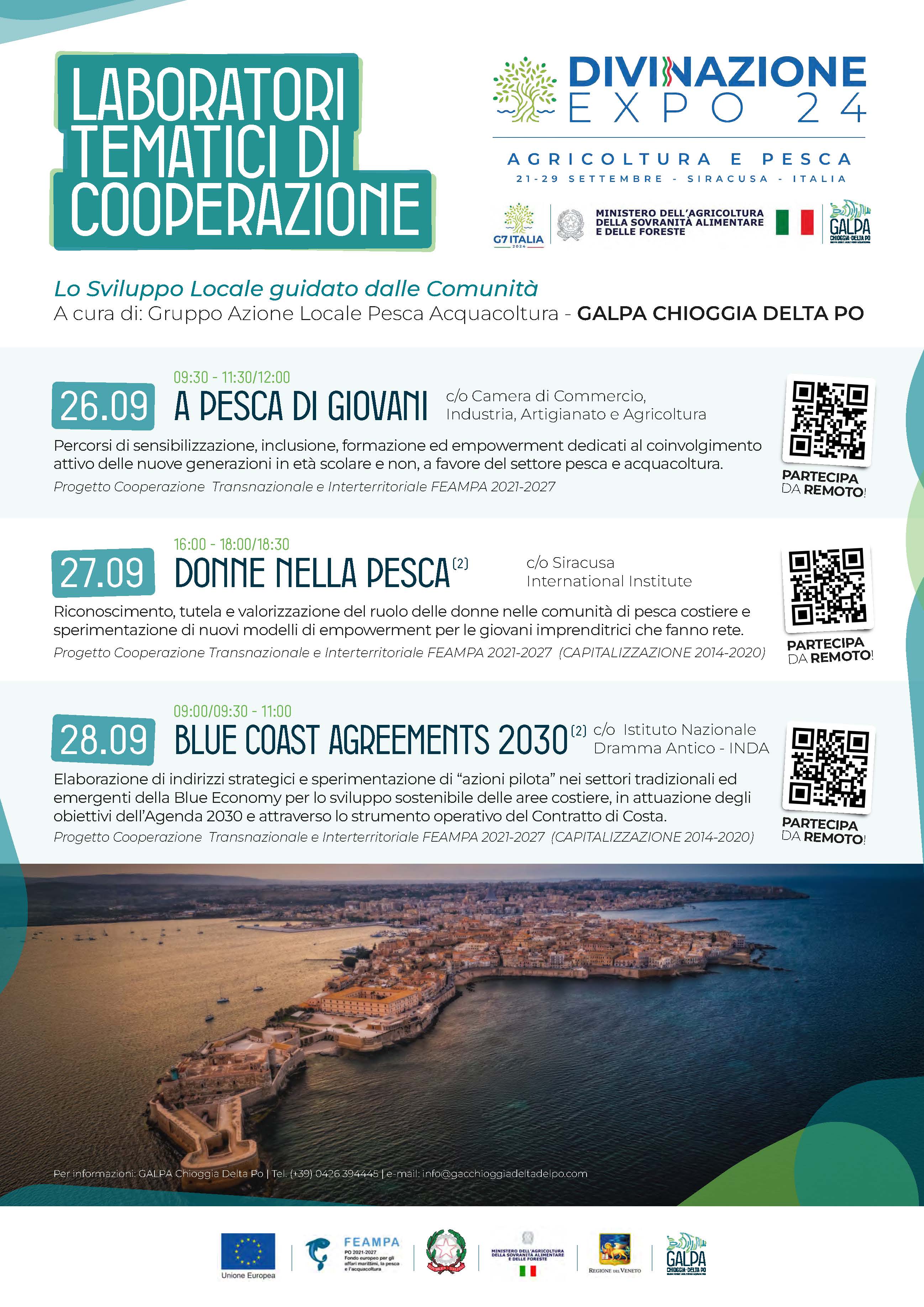 PROGRAMMA LABORATORI COOPERAZIONE G7 SIRACUSA 26-28.09.2024